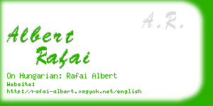 albert rafai business card